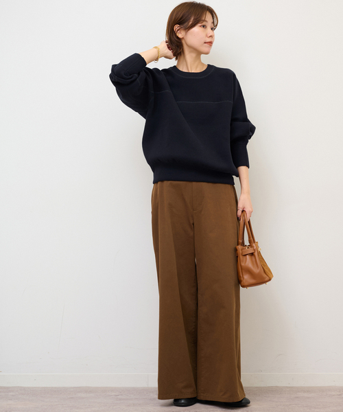 JOURNAL STANDARD relume(ジャーナルスタンダード レリューム)の「スウェットライクドルマンプルオーバー(ニット/セーター・レディース・ピンク/グレー/ネイビー・FREE)」の15枚目の写真