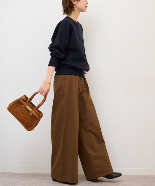 JOURNAL STANDARD relume(ジャーナルスタンダード レリューム)の「スウェットライクドルマンプルオーバー(ニット/セーター・レディース・ピンク/グレー/ネイビー・FREE)」の17枚目の写真