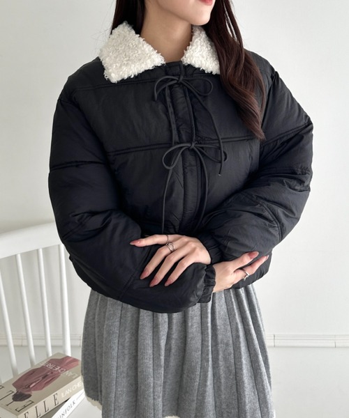 wears(ウェアーズ)の「フロントリボンボリュームダウンジャケット(ダウンジャケット/コート・レディース・イエロー/ブラック/アイボリー・FREE)」の17枚目の写真