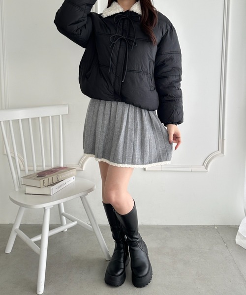 wears(ウェアーズ)の「フロントリボンボリュームダウンジャケット(ダウンジャケット/コート・レディース・イエロー/ブラック/アイボリー・FREE)」の20枚目の写真