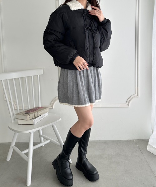 wears(ウェアーズ)の「フロントリボンボリュームダウンジャケット(ダウンジャケット/コート・レディース・イエロー/ブラック/アイボリー・FREE)」の21枚目の写真