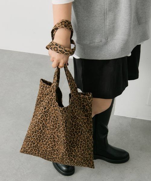 PUAL CE CIN（ピュアルセシン）の「【＠noricorico102企画】ジャパンメイド プリントトートBAG（トートバッグ・レディース・レオパード/カモフラージュ・FREE）」の10枚目の写真
