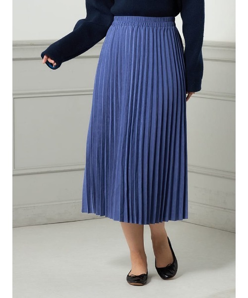 HARUYAMA(ハルヤマ)の「【WEB限定】ピーチアコーディオンプリーツスカート FURRY(スカート・レディース・ピンク/ブルー/チャコールグレー/ベージュ・F)」の14枚目の写真