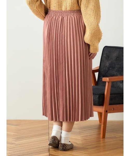 HARUYAMA(ハルヤマ)の「【WEB限定】ピーチアコーディオンプリーツスカート FURRY(スカート・レディース・ピンク/ブルー/チャコールグレー/ベージュ・F)」の8枚目の写真