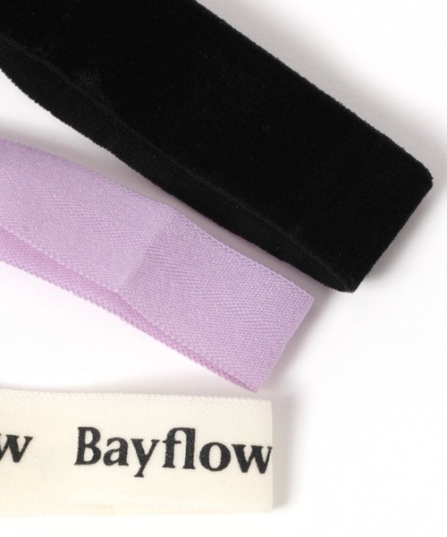 BAYFLOW（ベイフロー）の「ロゴベロアゴムセット（ヘアゴム・レディース・ホワイト/ブラック/グレー・FREE）」の4枚目の写真