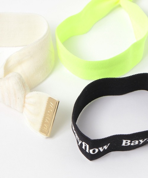 BAYFLOW（ベイフロー）の「ロゴベロアゴムセット（ヘアゴム・レディース・ホワイト/ブラック/グレー・FREE）」の7枚目の写真