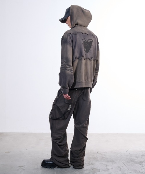 VI E DIT(ヴィエディット)の「Random tack sweat pants/ランダムタックスウェットパンツ(スウェットパンツ・メンズ・チャコールグレー/ブラック・1/2)」の15枚目の写真