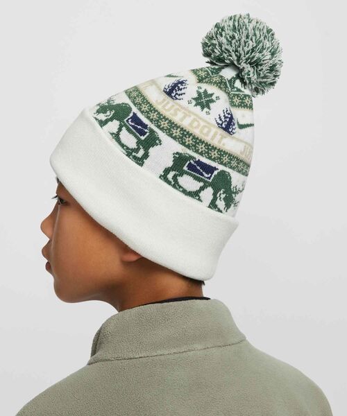NIKE（ナイキ）の「ナイキ ピーク ビッグキッズ スタンダード カフ ビーニー / Nike Peak Big Kids' Standard Cuff Beanie HV7025-133 Sail（ニットキャップ/ビーニー・キッズ・クリーム・ONE SIZE）」の3枚目の写真