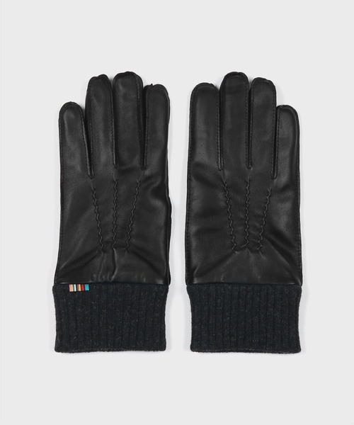 ニットカフス レザー グローブ【250752 TSG】（手袋）｜Paul Smith