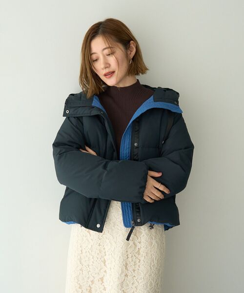 YECCA VECCA(イェッカヴェッカ)の「WILL CYCLE DOWN ブルゾン(ダウンジャケット/コート・レディース・アイボリー/ブラック/ネイビー・FREE)」の4枚目の写真