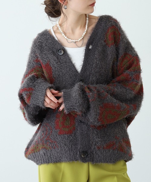 セール】CIAO ペイズリー/レオパード カーディガン（カーディガン