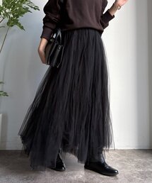 DouDou（ドゥドゥ）の「ダブルチュールスカート（スカート）」