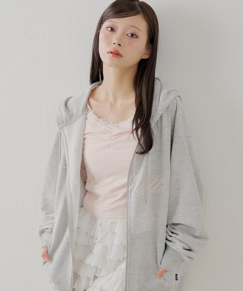 前後2wayレースギャザーロンT（Tシャツ/カットソー）｜Chico（チコ）の