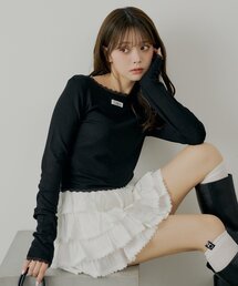 Chico | 前後2wayレースギャザーロンT(Tシャツ/カットソー)