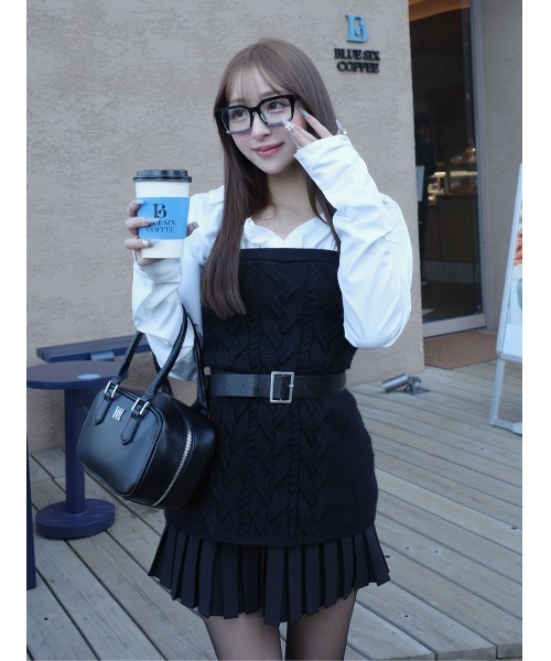 ダーリッチ　シャツドッキングニットミニワンピース シャツドッキングニットミニワンピース – Darich (ダーリッチ)