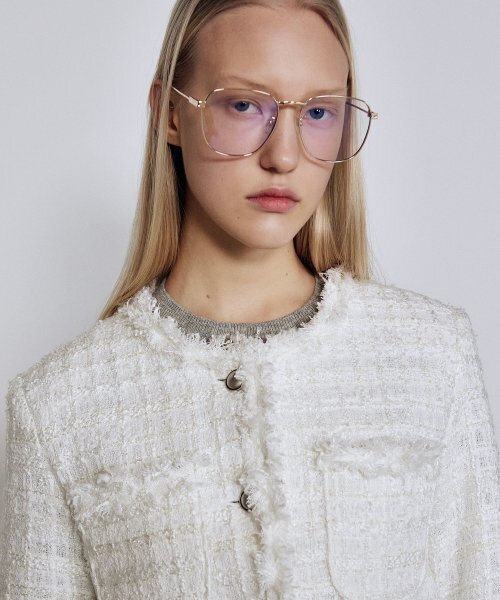 NICK&NICOLE(ニックアンドニコール)の「TRIMMING TWEED JACKET_IVORY(テーラードジャケット・レディース・その他・FREE)」の2枚目の写真