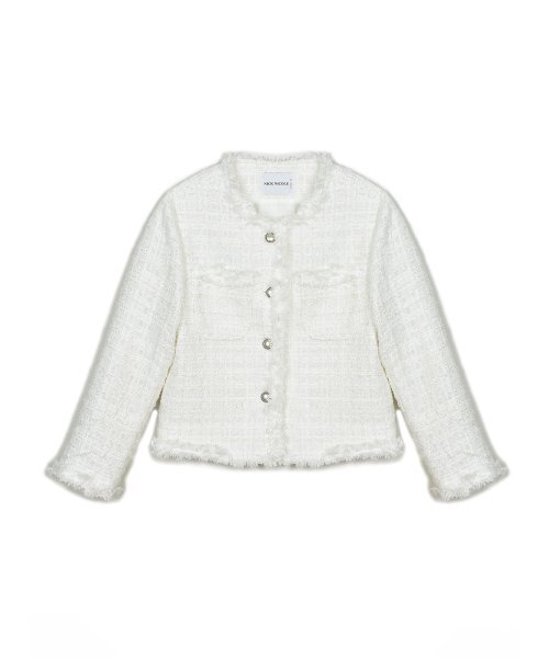 NICK&NICOLE(ニックアンドニコール)の「TRIMMING TWEED JACKET_IVORY(テーラードジャケット・レディース・その他・FREE)」の5枚目の写真