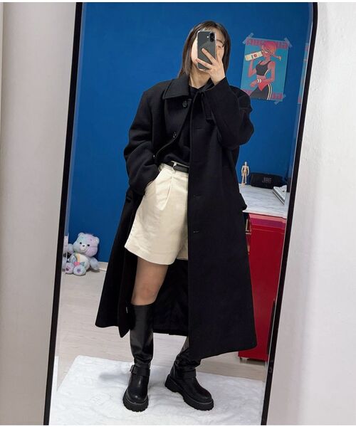 MUSINSA STANDARD WOMAN（ムシンサスタンダードウーマン）の「ウィメンズワンタックワイドコーデュロイショーツ[クリーム]（その他パンツ・レディース・その他・30/24/25/26/27/28/29）」の8枚目の写真
