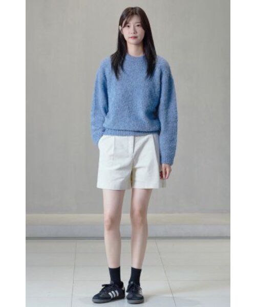 MUSINSA STANDARD WOMAN（ムシンサスタンダードウーマン）の「ウィメンズワンタックワイドコーデュロイショーツ[クリーム]（その他パンツ・レディース・その他・30/24/25/26/27/28/29）」の14枚目の写真