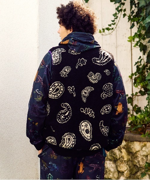 セール】ボア × ナイロン リバーシブルベスト（その他アウター）｜go