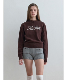 Signature Logo Knit Brown