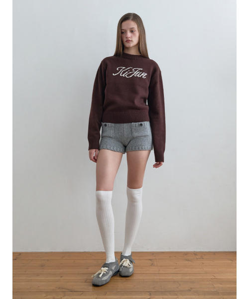 Kijun(キジュン)の「Signature Logo Knit Brown(ニット/セーター・レディース・その他・SMALL/MEDIUM)」の4枚目の写真