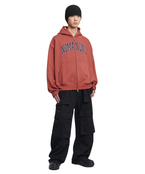 NOMANUAL(NOMANUAL)の「B.A HOODED ZIP-UP - BURGUNDY(パーカー・レディース・その他・MEDIUM/LARGE/X-LARGE/SMALL)」の3枚目の写真