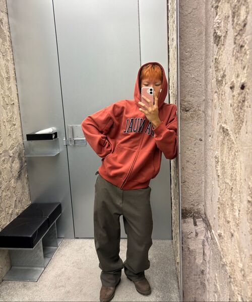 NOMANUAL(NOMANUAL)の「B.A HOODED ZIP-UP - BURGUNDY(パーカー・レディース・その他・MEDIUM/LARGE/X-LARGE/SMALL)」の7枚目の写真