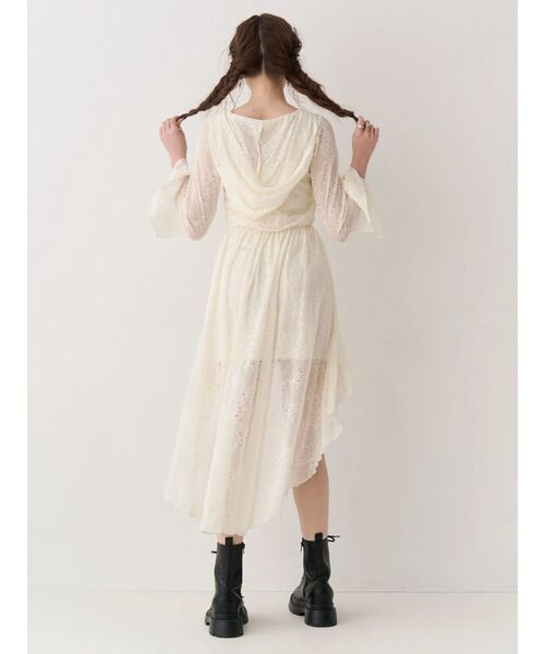 EVRIS（エヴリス）の「レースイレヘムフーディワンピース（ワンピース・レディース・ホワイト/ブラック・FREE）」の19枚目の写真