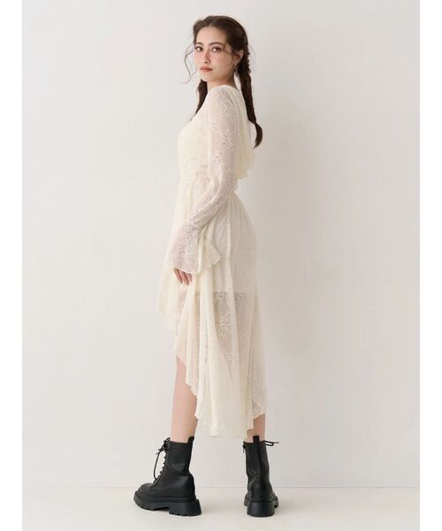 EVRIS（エヴリス）の「レースイレヘムフーディワンピース（ワンピース・レディース・ホワイト/ブラック・FREE）」の20枚目の写真