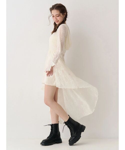 EVRIS（エヴリス）の「レースイレヘムフーディワンピース（ワンピース・レディース・ホワイト/ブラック・FREE）」の21枚目の写真