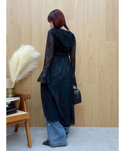 EVRIS（エヴリス）の「レースイレヘムフーディワンピース（ワンピース・レディース・ホワイト/ブラック・FREE）」の11枚目の写真