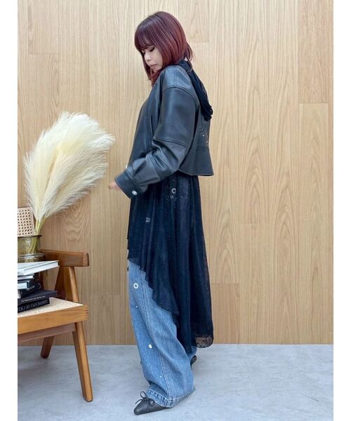 EVRIS（エヴリス）の「レースイレヘムフーディワンピース（ワンピース・レディース・ホワイト/ブラック・FREE）」の12枚目の写真