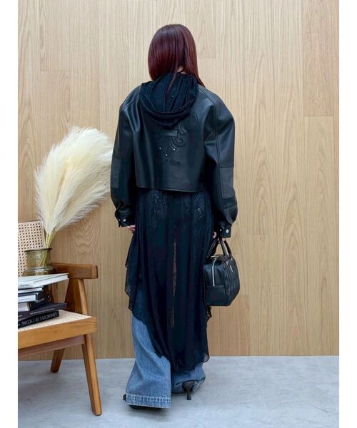 EVRIS（エヴリス）の「レースイレヘムフーディワンピース（ワンピース・レディース・ホワイト/ブラック・FREE）」の13枚目の写真