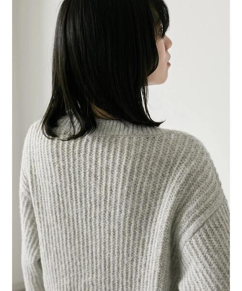 Samansa Mos2 blue（サマンサモスモスブルー）の「ラメニットVネックカーディガン（カーディガン/ボレロ・レディース・ライトベージュ/チャコールグレー/ブルー・F）」の19枚目の写真