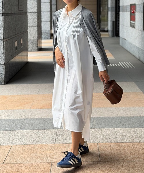 ST.ROONEY(セントルーニー)の「ピンタックティアードシャツワンピース【低身長・小柄女性向け】(ワンピース・レディース・ネイビー/ホワイト/カーキ・XS)」の21枚目の写真