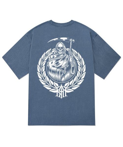 KAN6312(カン6312)の「KTPN0197 デーモンハンター ピグメント 半袖Tシャツ - ブルー(Tシャツ/カットソー・メンズ・その他・LARGE/MEDIUM/X-LARGE)」の1枚目の写真
