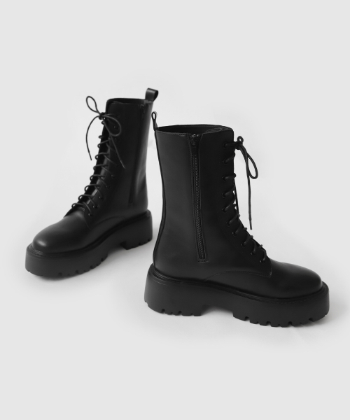 SAPPUN（サプン）の「Lionel レースアップ ウォーカー (5.5cm)（ブーツ・レディース・ブラック・23cm/23.5cm/24cm/24.5cm/25cm/25.5cm）」の2枚目の写真