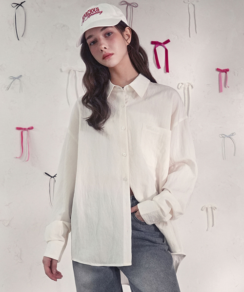 Vivacious（ビバシャス）の「Paris Shirt_4Colors（シャツ/ブラウス・レディース・ベージュ/ホワイト/ブラック/カーキ・SMALL/MEDIUM）」の12枚目の写真