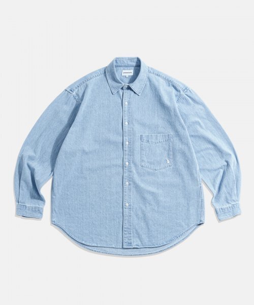 ESPIONAGE(エスピオナジ)の「Denim Over Shirt Light Indigo(シャツ/ブラウス・メンズ・その他・X-LARGE/MEDIUM/LARGE)」の1枚目の写真