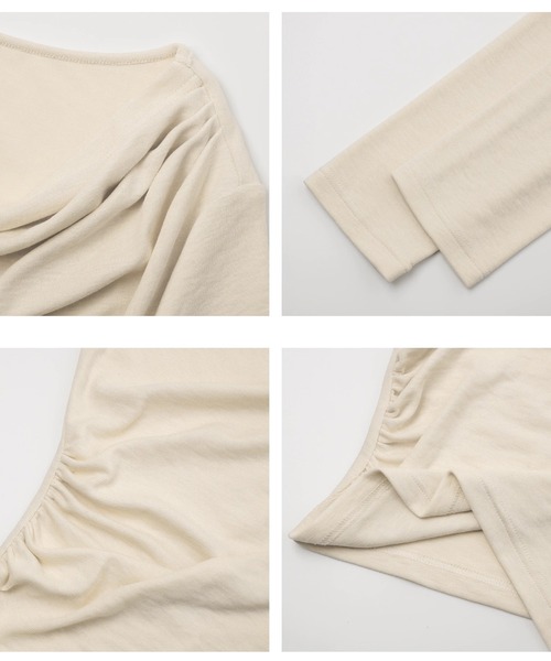 EIGHTHMONTH(エイスマンス)の「アシンメトリードレープカットソー EM25a136【EIGHTHMONTH】(Tシャツ/カットソー・レディース・アイボリー・S/M)」の17枚目の写真