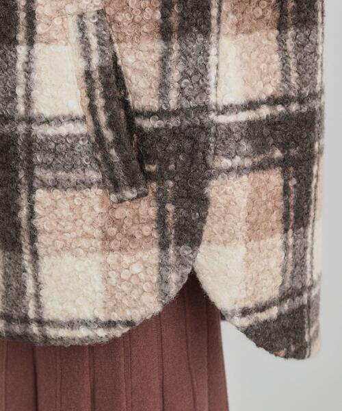 SHOO・LA・RUE（シューラルー）の「ブークレチェックフードコート（その他アウター・レディース・ブラック系1/ダークブラウン系1・01/02/03/04）」の18枚目の写真