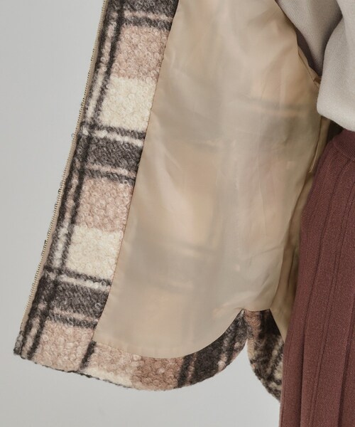 SHOO・LA・RUE（シューラルー）の「ブークレチェックフードコート（その他アウター・レディース・ブラック系1/ダークブラウン系1・01/02/03/04）」の19枚目の写真