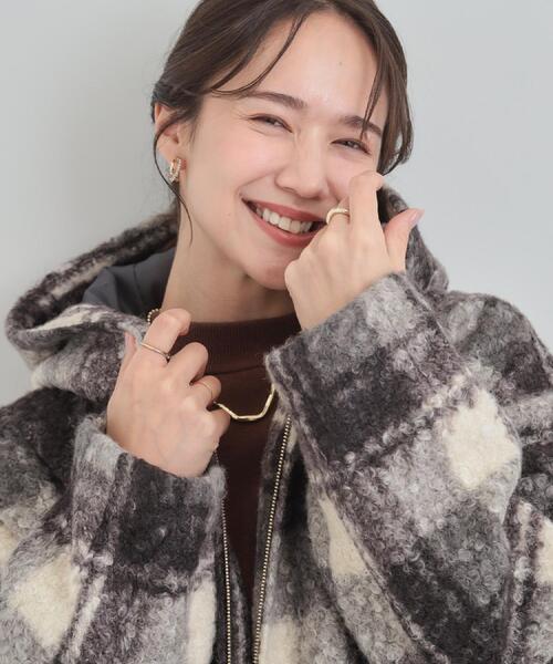 SHOO・LA・RUE（シューラルー）の「ブークレチェックフードコート（その他アウター・レディース・ブラック系1/ダークブラウン系1・01/02/03/04）」の20枚目の写真