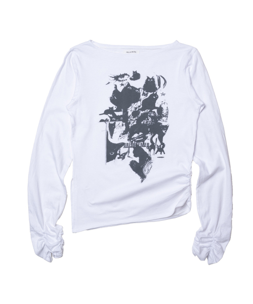 DAMP(ドントアスクマイプラン)の「キャッツボートネックシャーリングロングスリーブ(Tシャツ/カットソー・レディース・その他・FREE)」の1枚目の写真