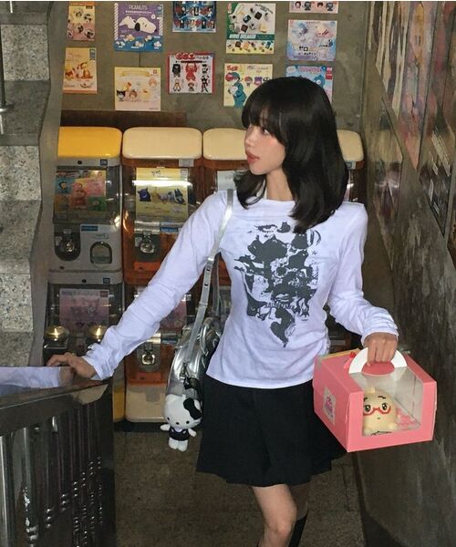 DAMP(ドントアスクマイプラン)の「キャッツボートネックシャーリングロングスリーブ(Tシャツ/カットソー・レディース・その他・FREE)」の4枚目の写真