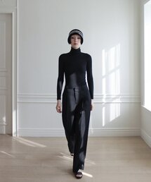 Classic Wide Wool Pants (BLACK)