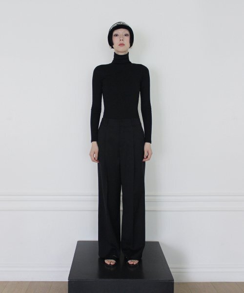 RUBATI(ルバティ)の「Classic Wide Wool Pants (BLACK)(スラックス・レディース・その他・size2/size3/size1)」の5枚目の写真
