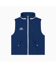 Highneck Hood Vest_Navy