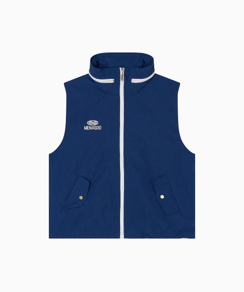 MENASOO(ミナス)の「Highneck Hood Vest_Navy(ベスト・レディース・ネイビー・F)」の5枚目の写真